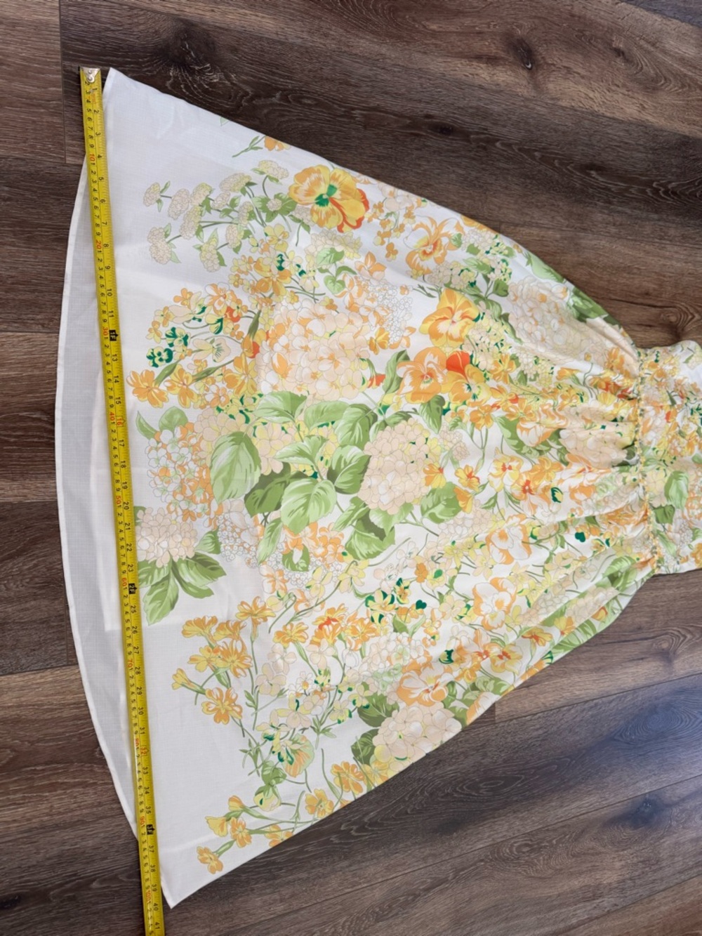 Dalia MacPhee Yellow and Green Floral Maxi Fit & Flare Sundress Women's M - Picture 15 of 15